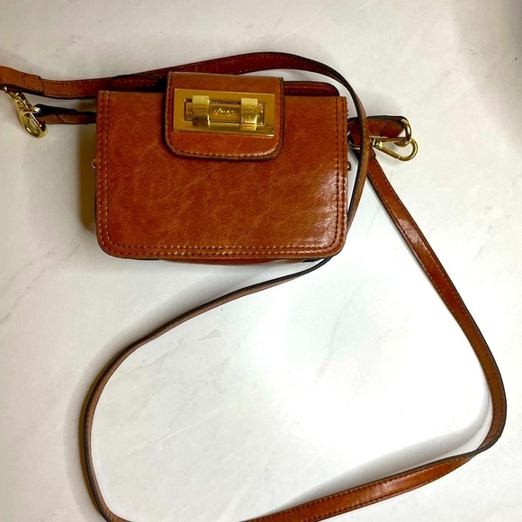 VIKTOR ALFARO Brown Leather Crossbody Purse - Picture 4 of 12